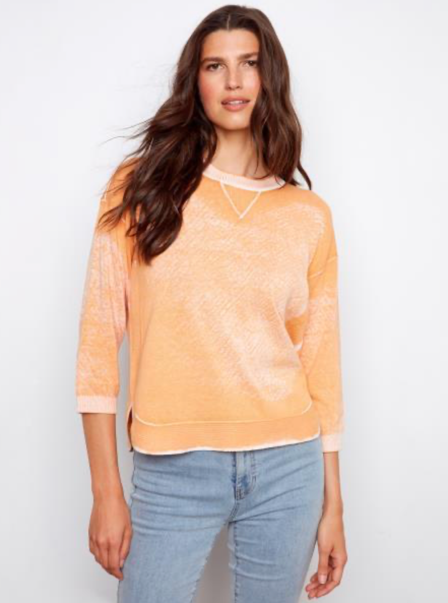 Curved Hem Sweater by Charlie B