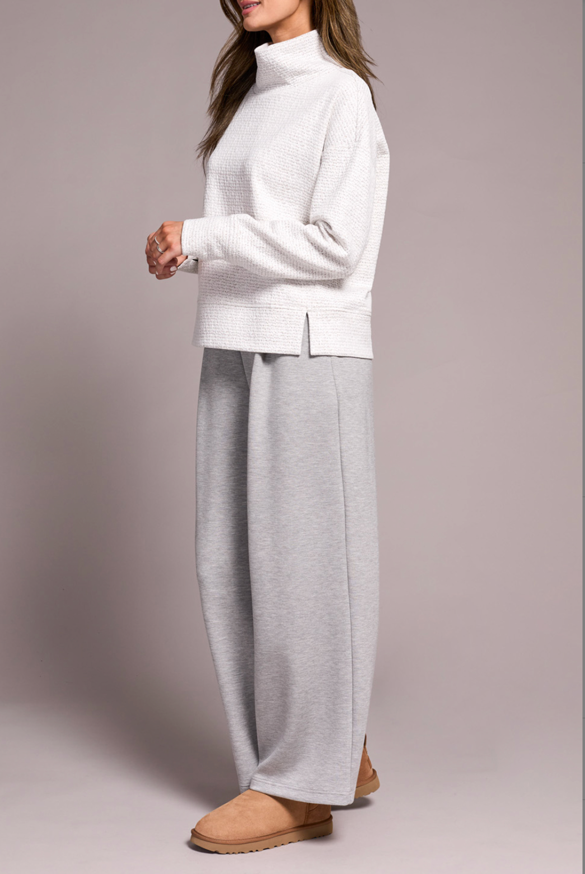 Long Sleeve Funnel Neck Top