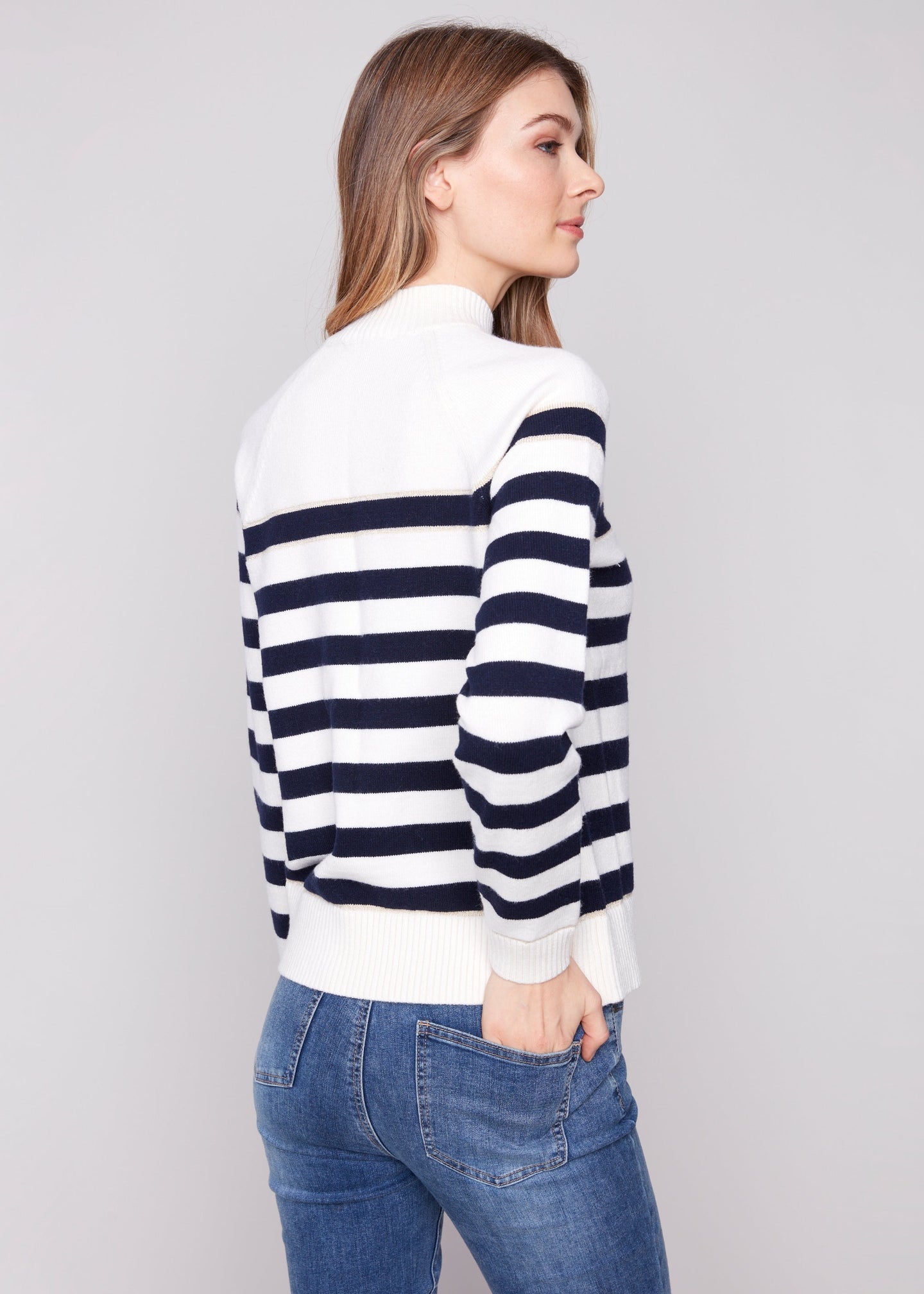 The Catherine Mock Neck Sweater by Charlie B