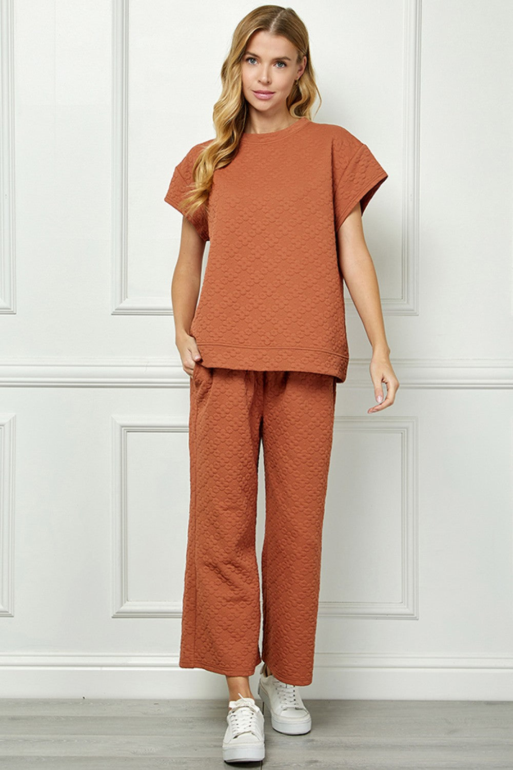 Flower Textured Lounge Top
