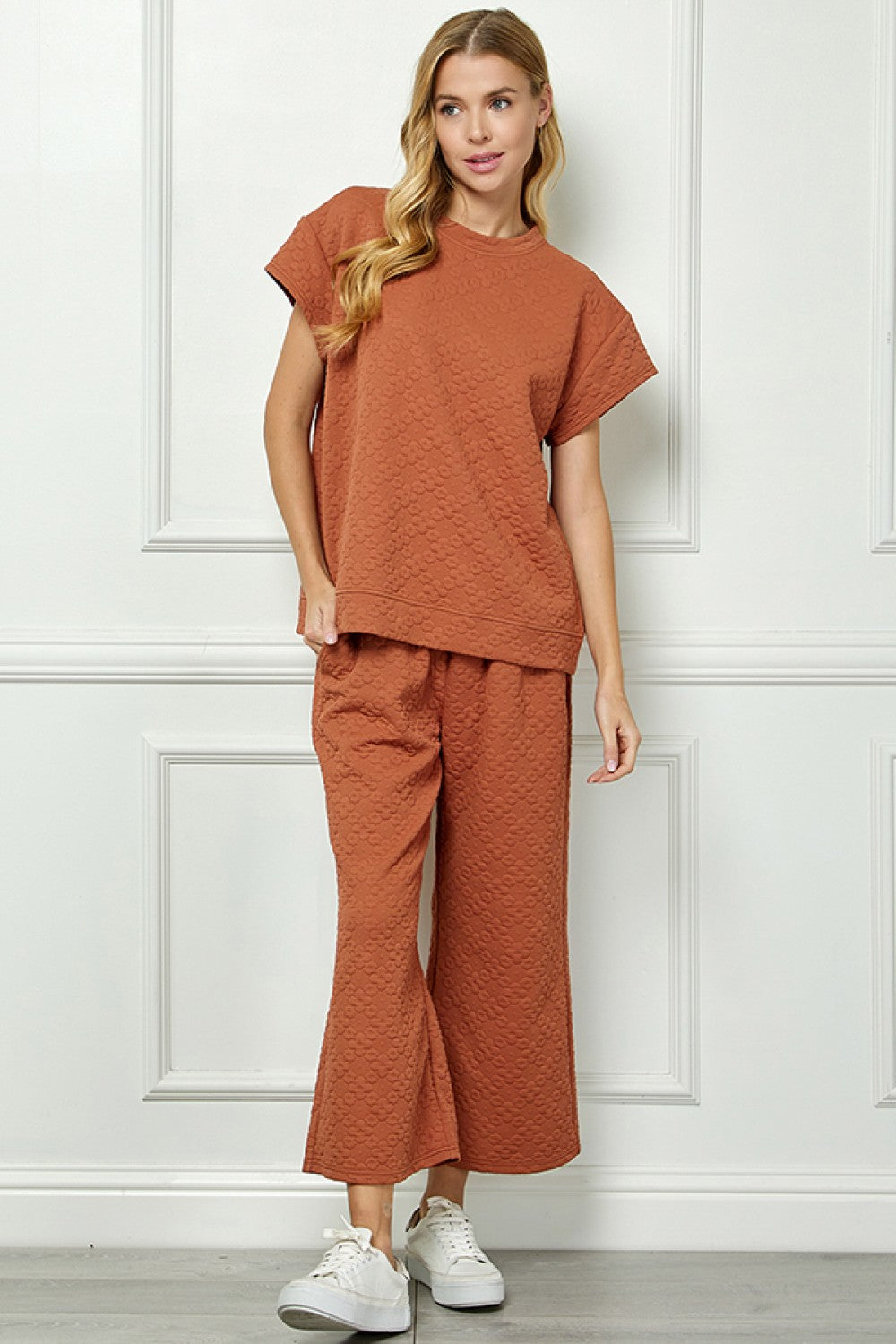 Flower Textured Lounge Top