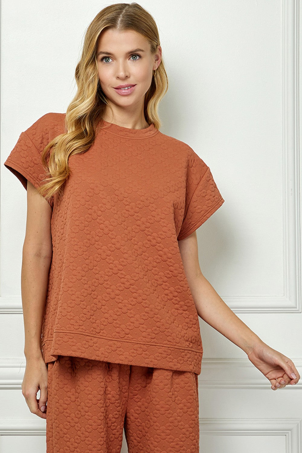 Flower Textured Lounge Top