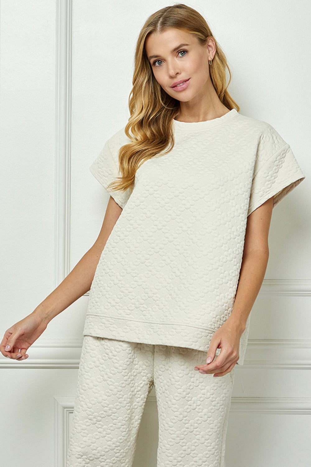 Flower Textured Lounge Top