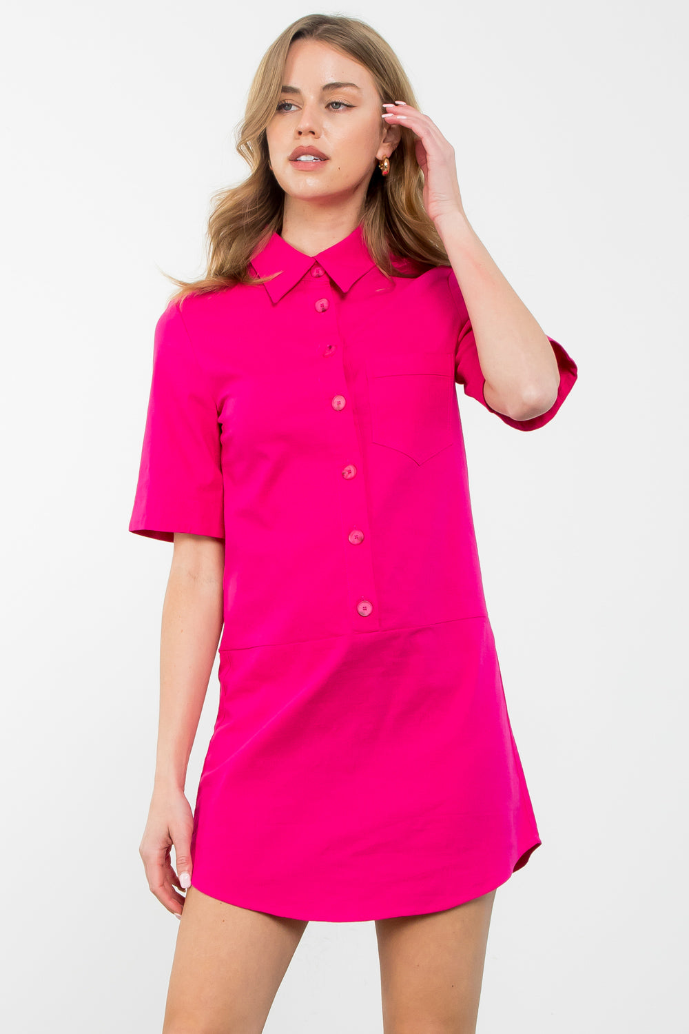 Modern Button Up Shirt Dress by THML - FINAL SALE