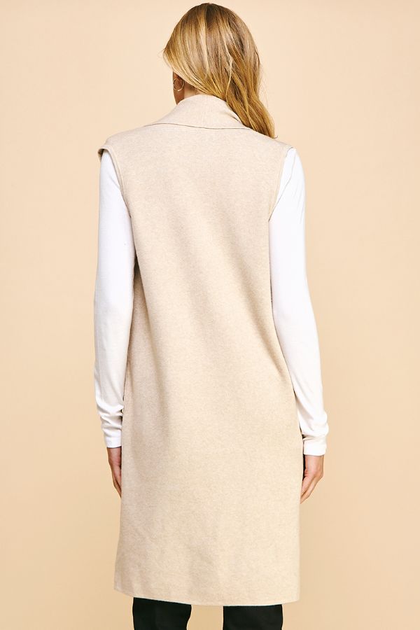 Sleek Open Front Cardigan Sweater