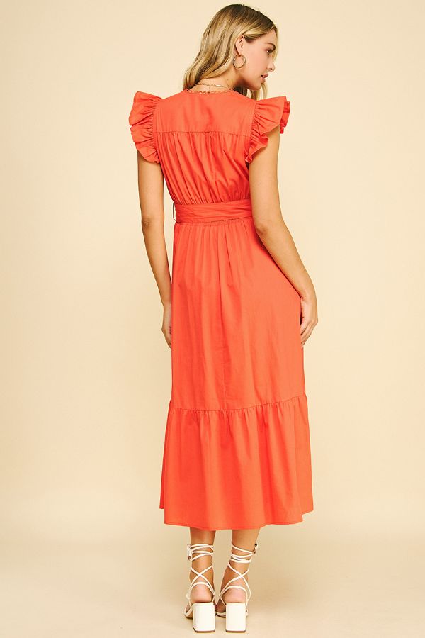Eyelet Detail Midi Dress - FINAL SALE