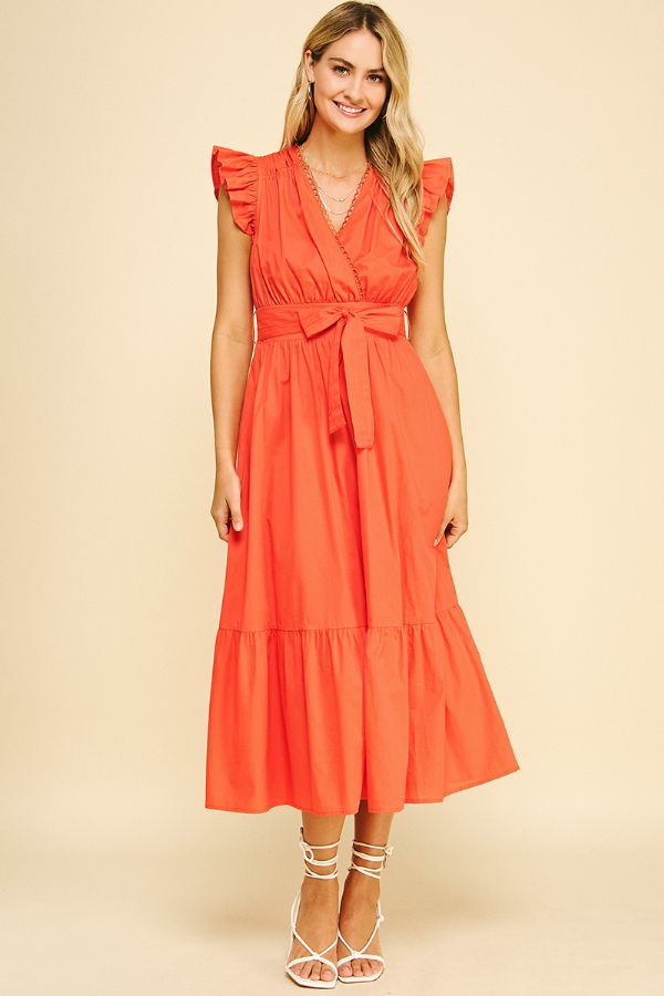 Eyelet Detail Midi Dress - FINAL SALE