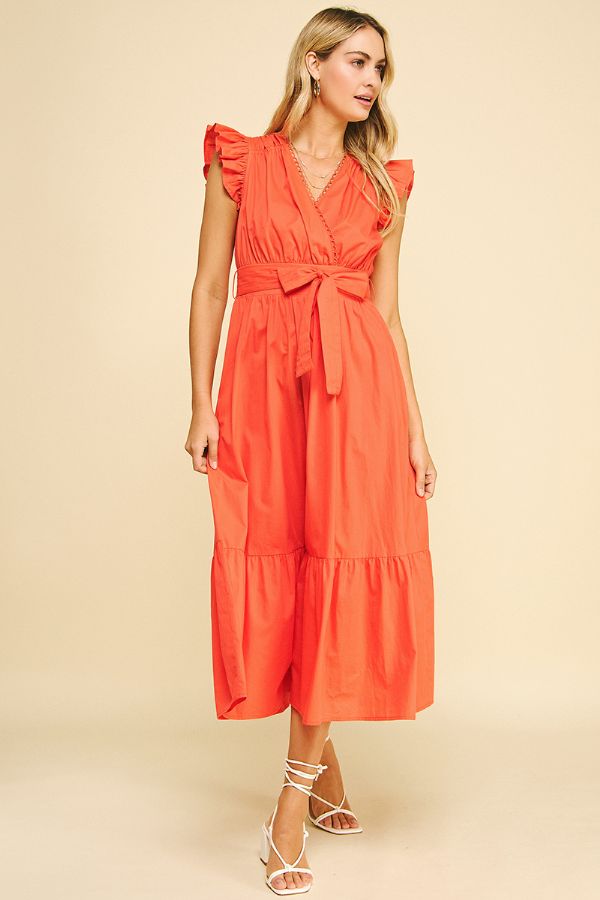 Eyelet Detail Midi Dress - FINAL SALE