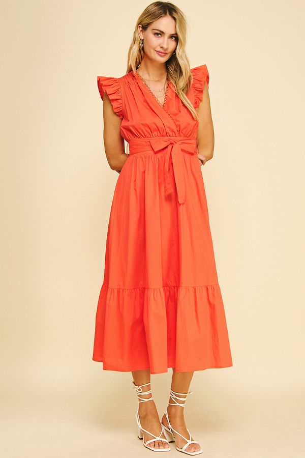 Eyelet Detail Midi Dress - FINAL SALE
