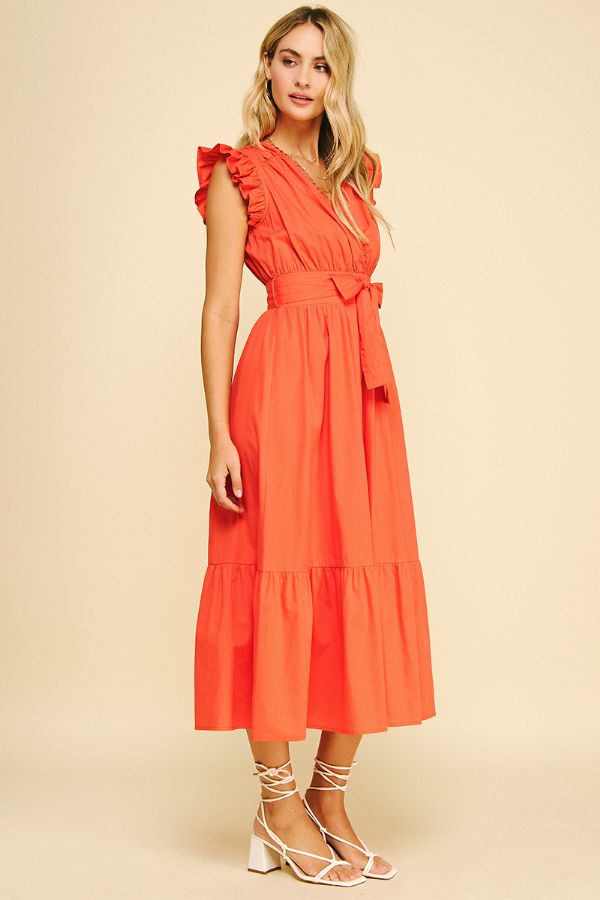 Eyelet Detail Midi Dress - FINAL SALE