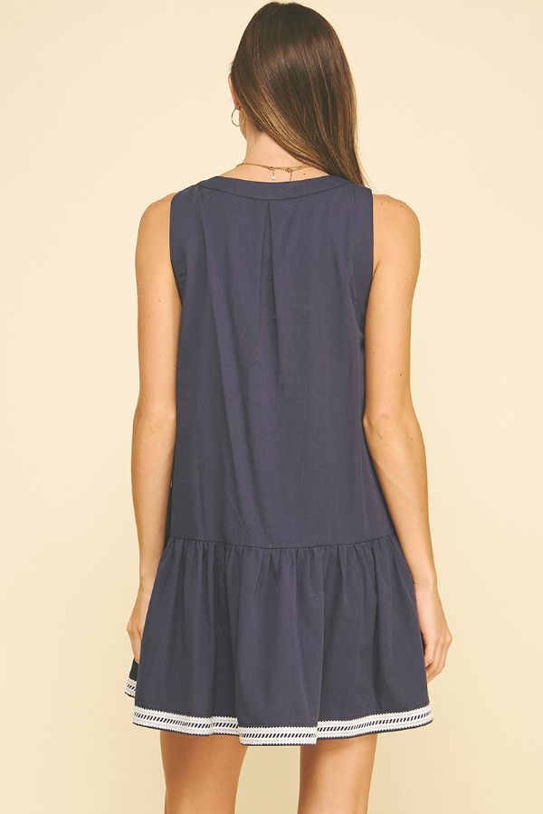 Easy, Elegant, Embroidered Detail Dress