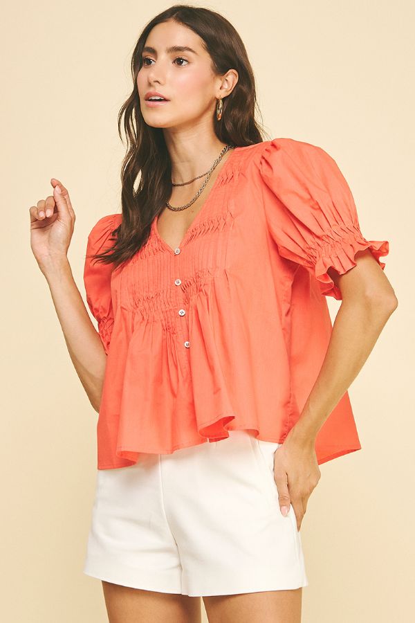 Celine Ruffle Sleeve Blouse by Pinch