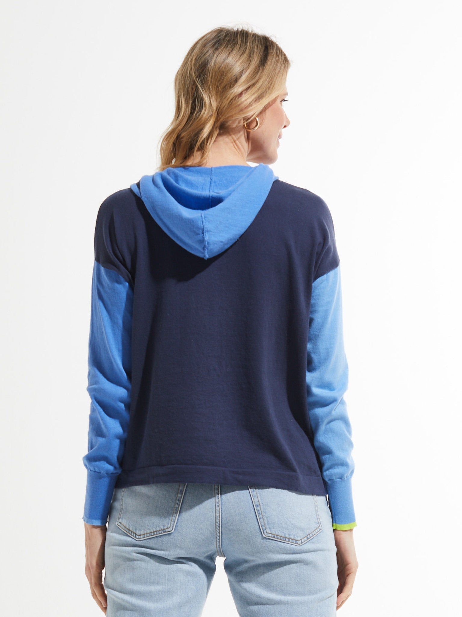 Color Block Hoodie in Ink