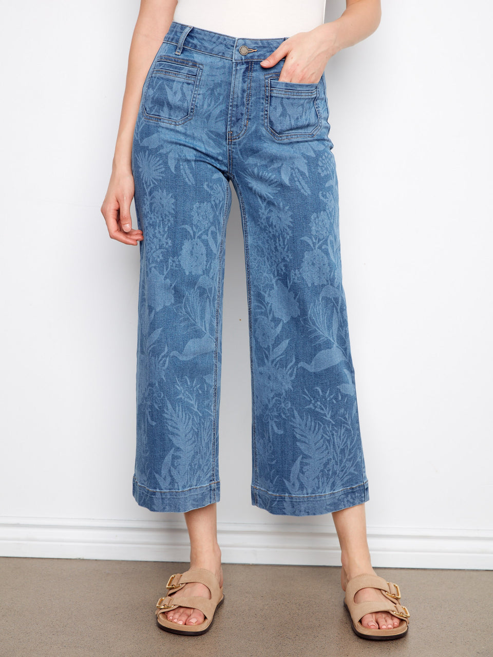 Women's Floral Flare Jeans by Charlie B
