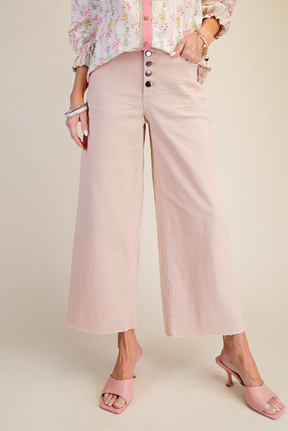 Pastel Washed Crop Denim Jean