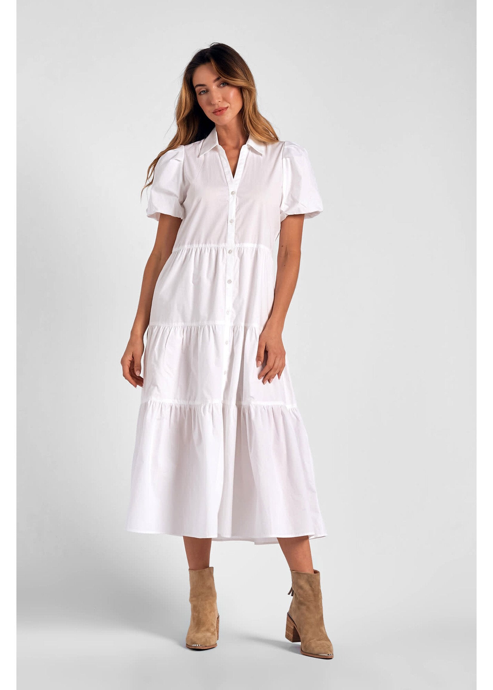 Classic Maxi Shirt Dress by Elan