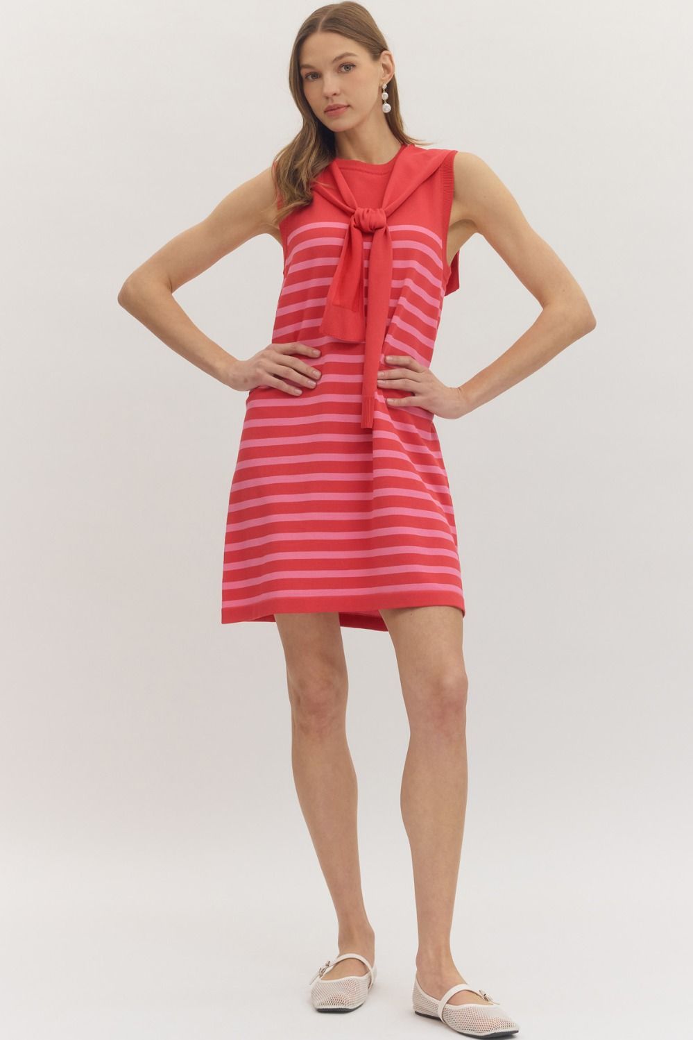 Celeste Sleeveless Knit Sweater Dress