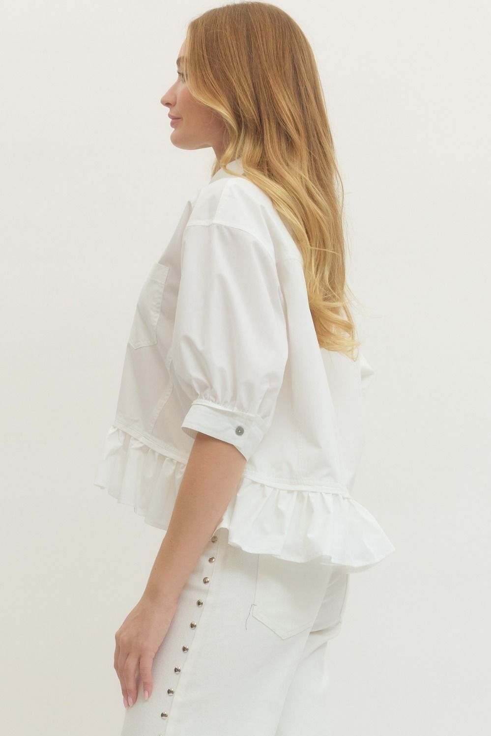 The Lola Button Front Blouse
