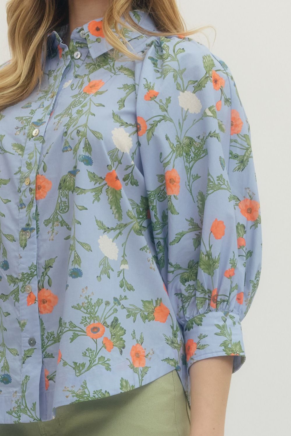 Harper Floral 3/4 Sleeve Blouse