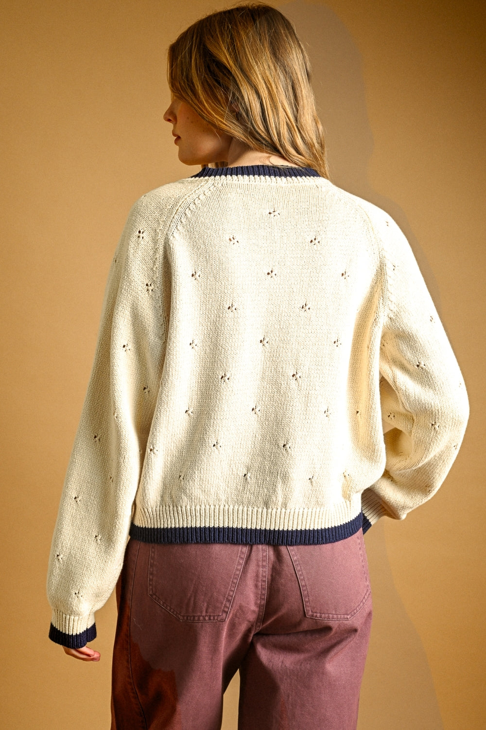 Ivory Pointelle Cardigan