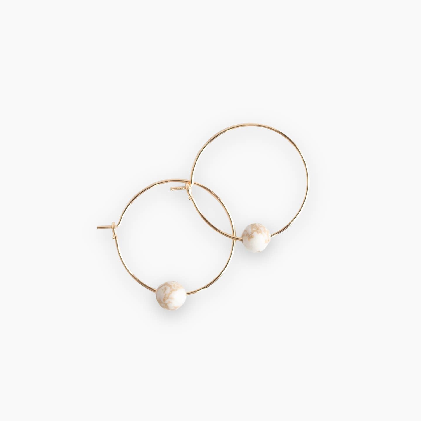 Howlite Hoop Earrings