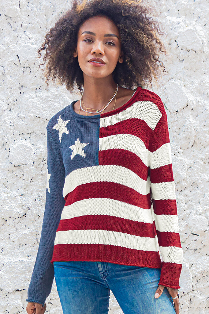 Flag Rollneck Sweater by Wooden Ships