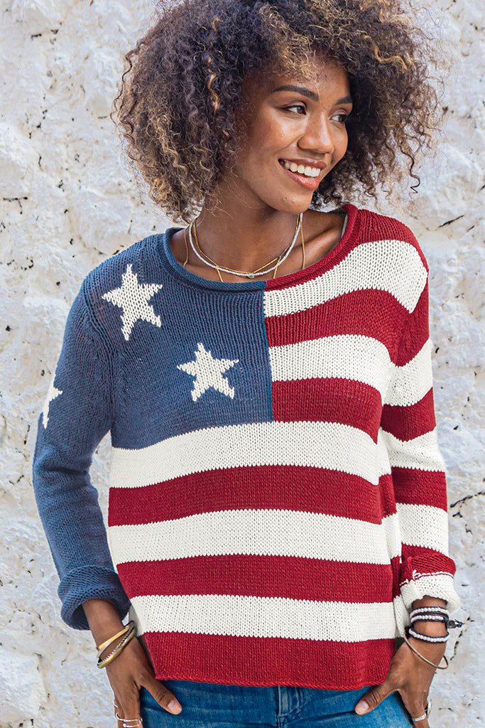 Flag Rollneck Sweater by Wooden Ships