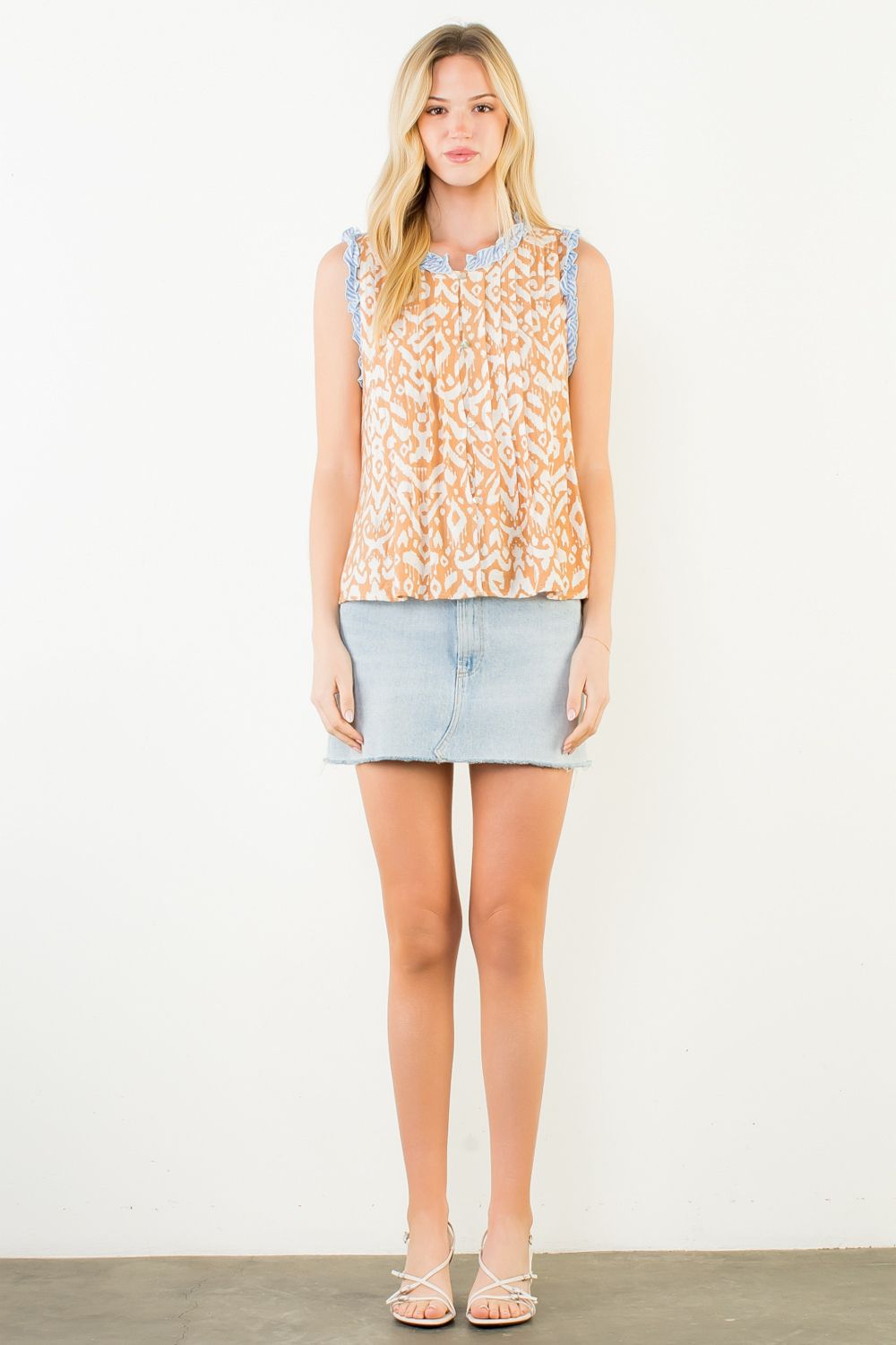 Carlee Sleeveless Animal Print Blouse