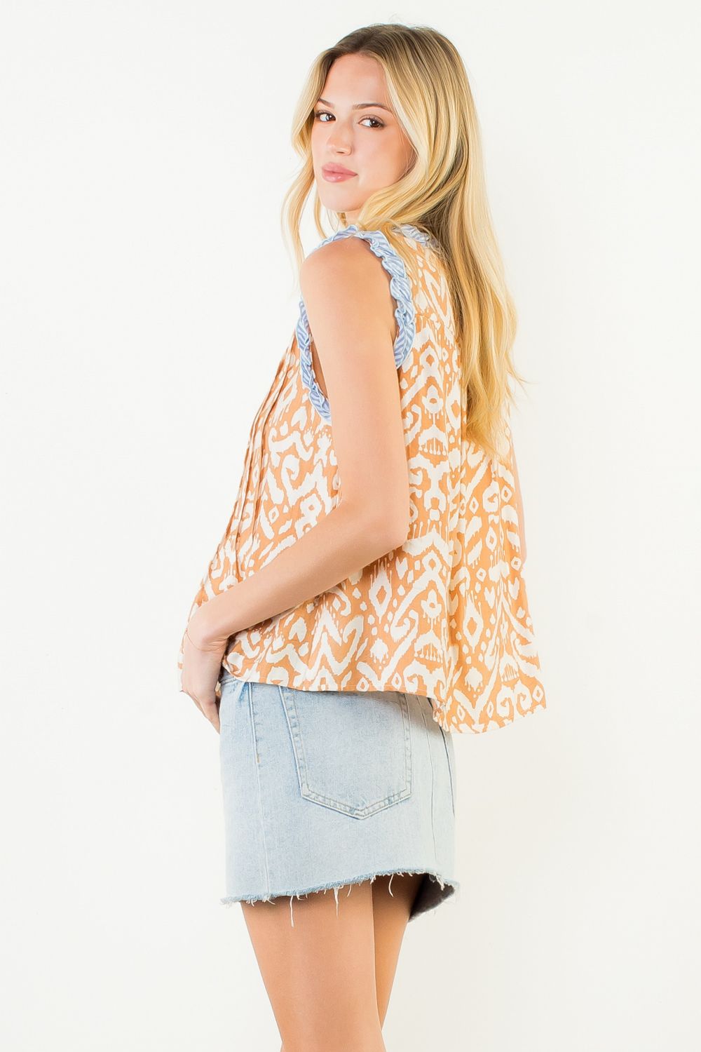 Carlee Sleeveless Animal Print Blouse