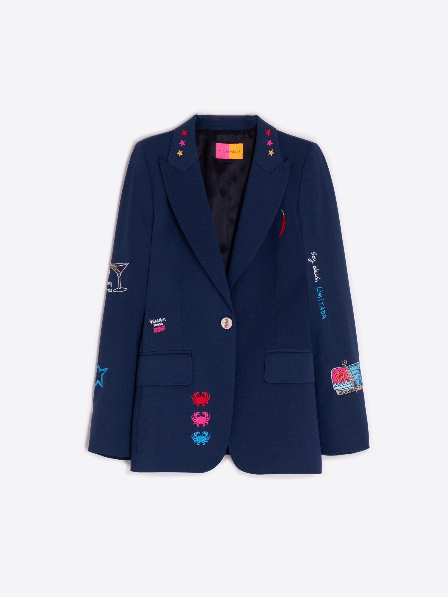 Villagallo Embroidered Blazer
