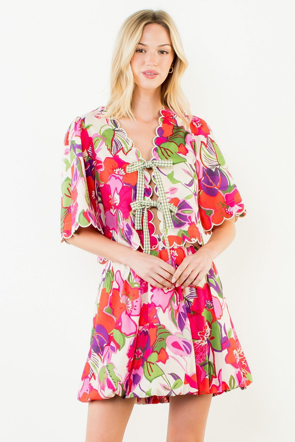 Capri Tie Front Top by THML