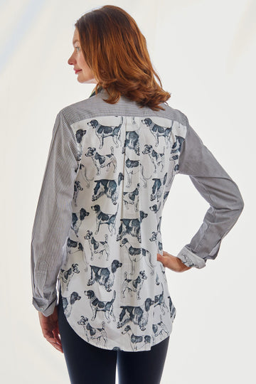 Chesapeake Blouse with Dog Print Back