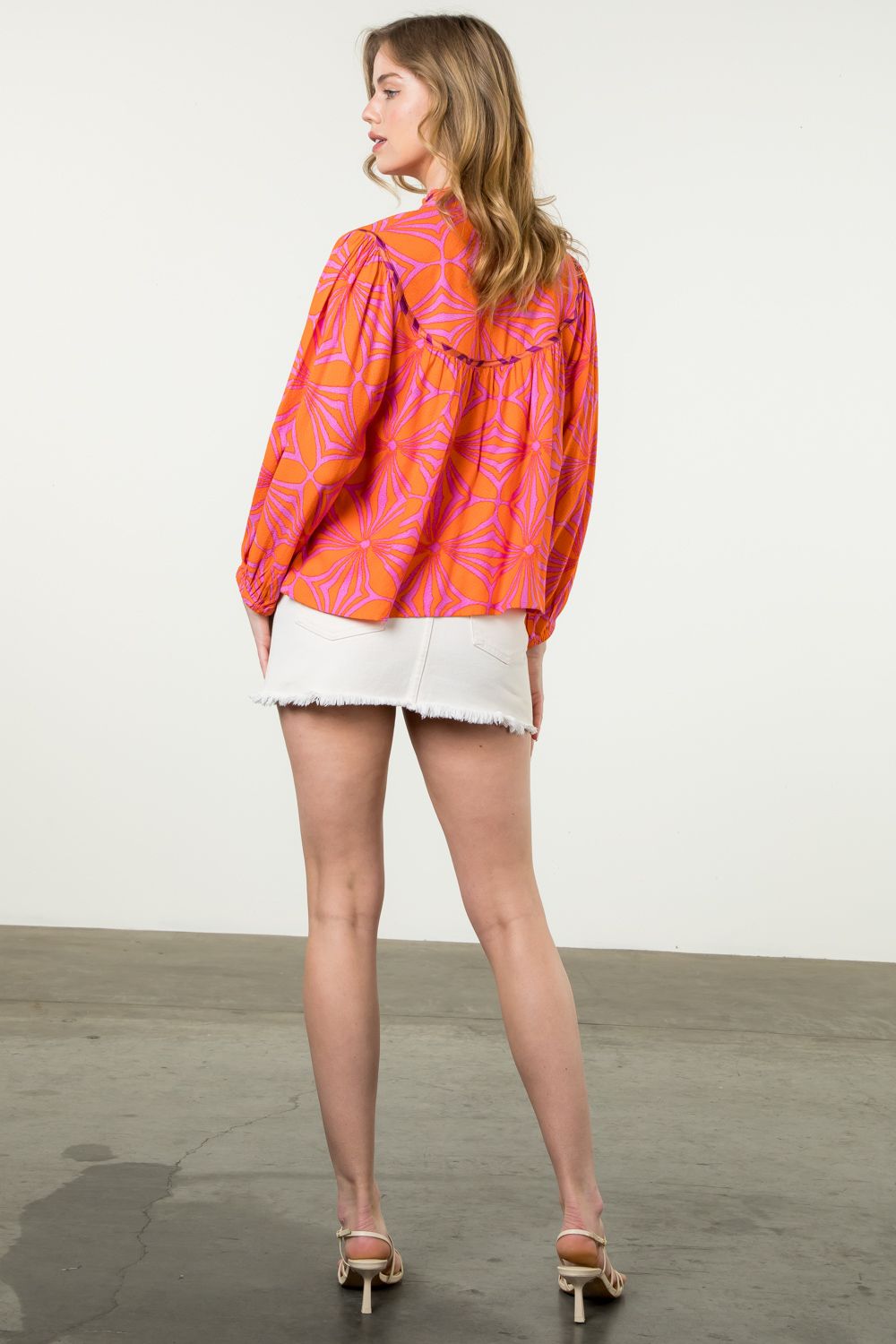 Zennie Floral Print Blouse by THML - FINAL SALE