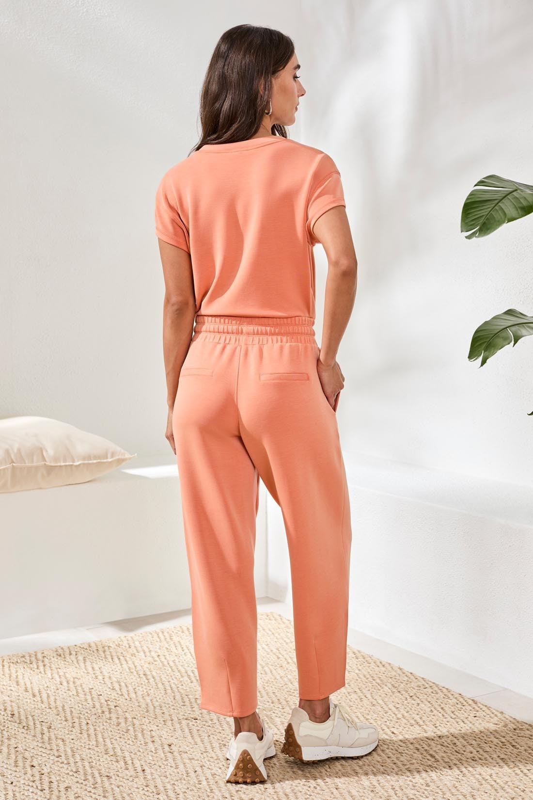 Barrel Leg Elastic Waist Joggers