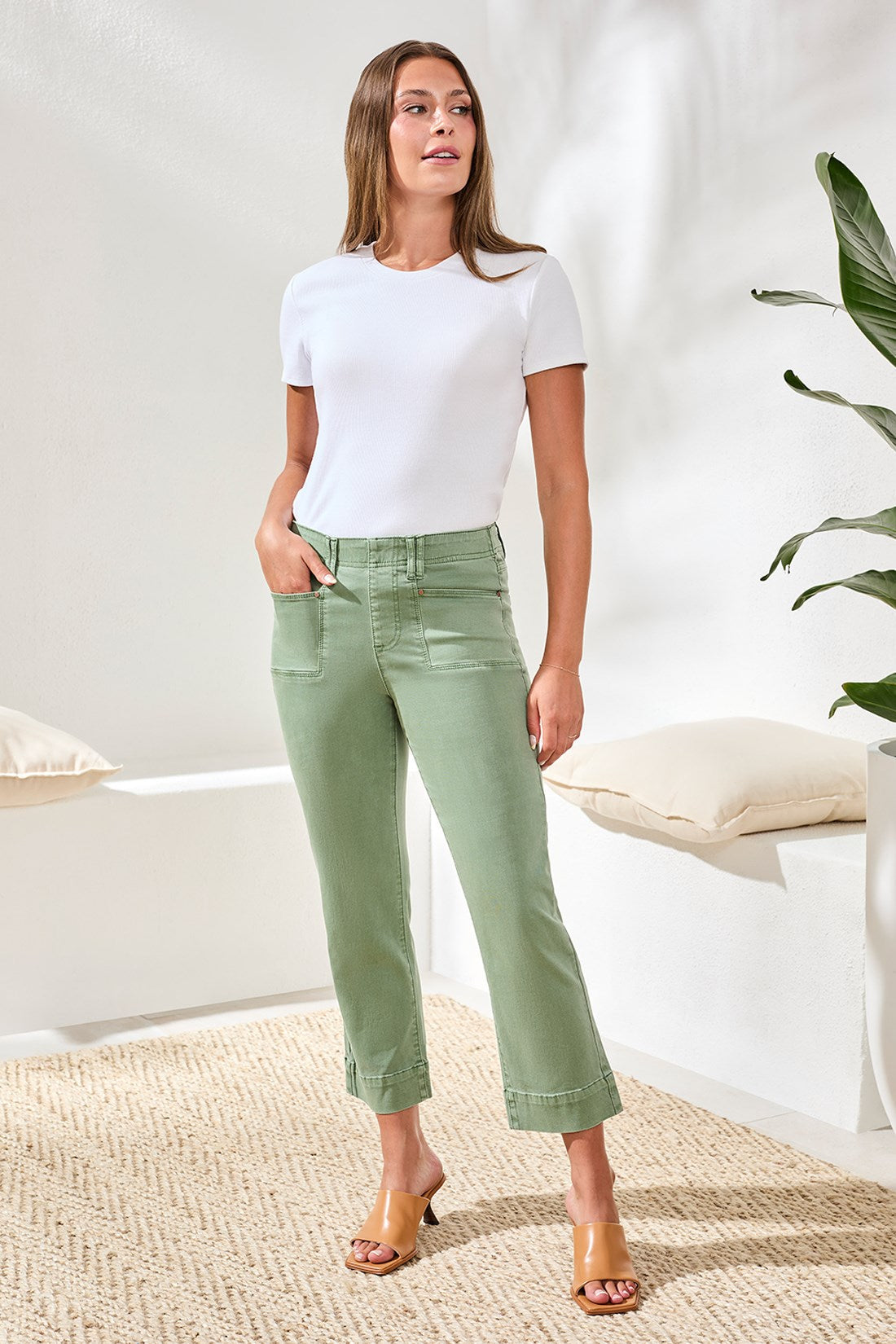 Comfort Stretch Pull On Flare Capri
