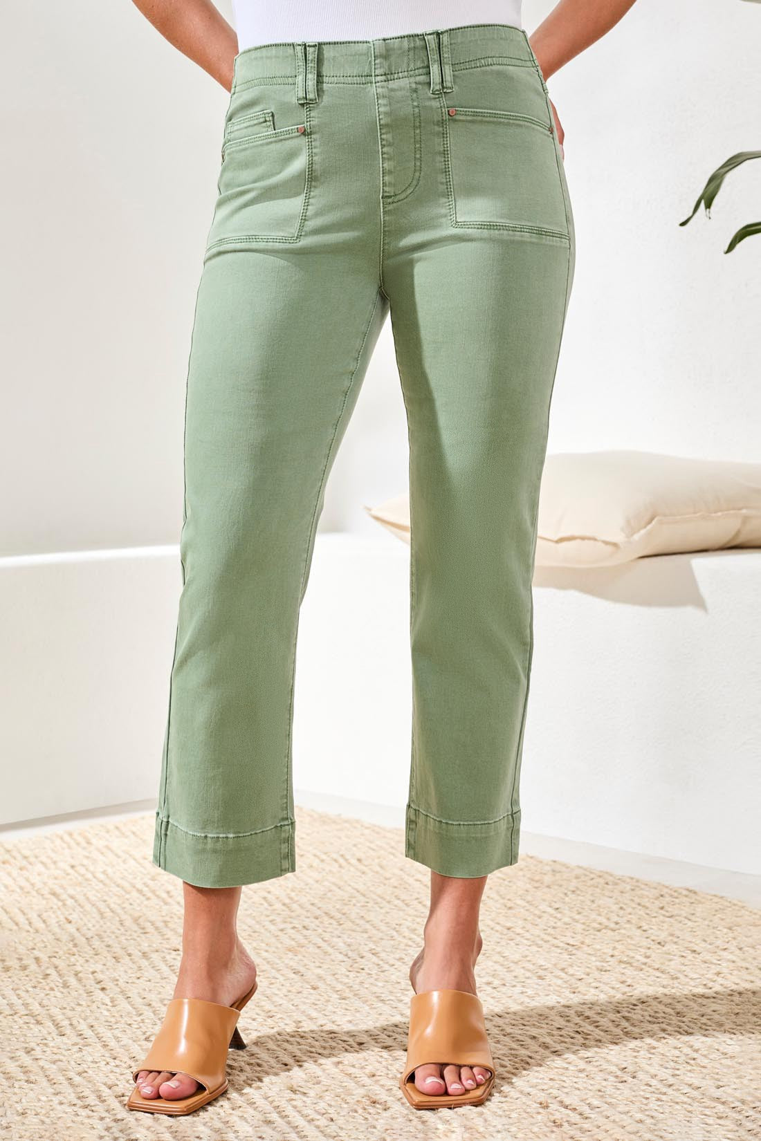 Comfort Stretch Pull On Flare Capri