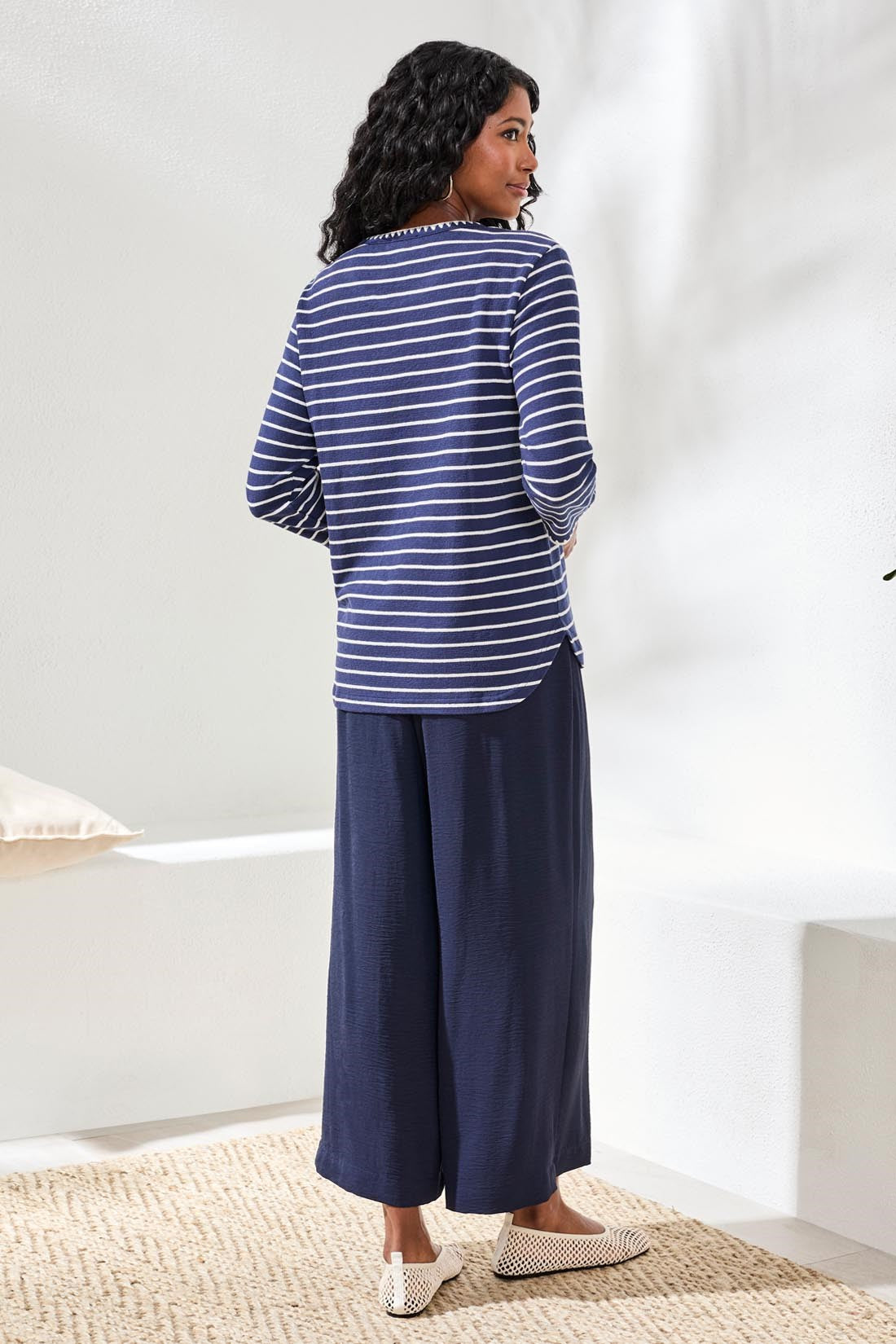 Nelly Stripe Knit Top by Tribal