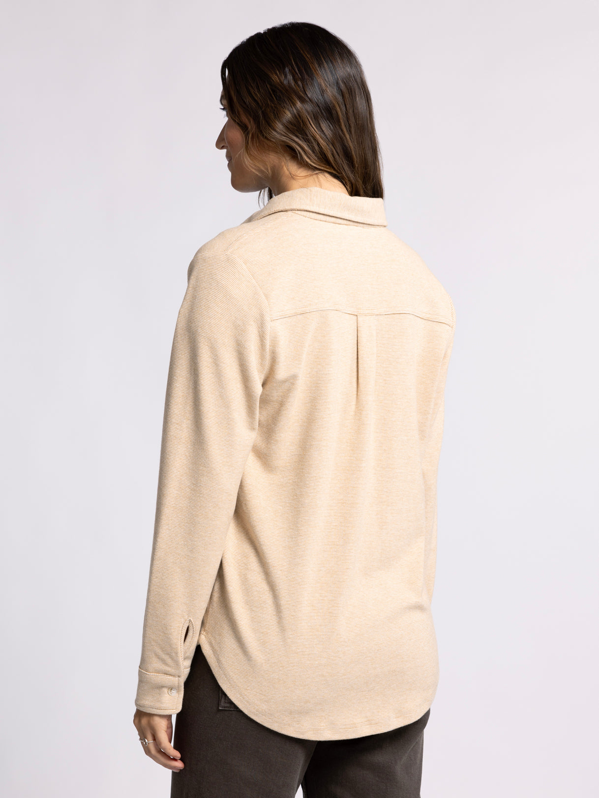 Lewis Shirt in Coffee Stripe