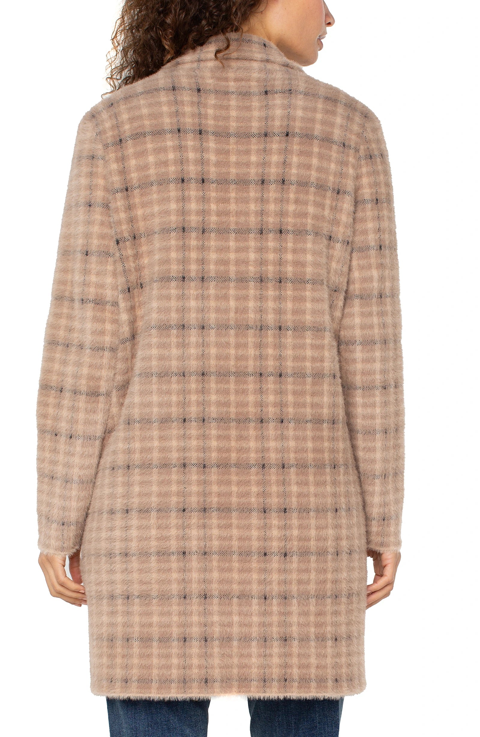 Paige Caramel Plaid Coatigan