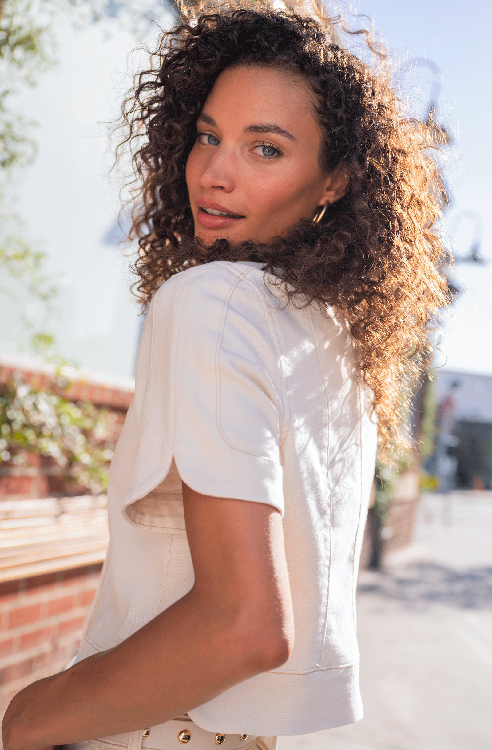 Classy Ivory Button Front Jacket