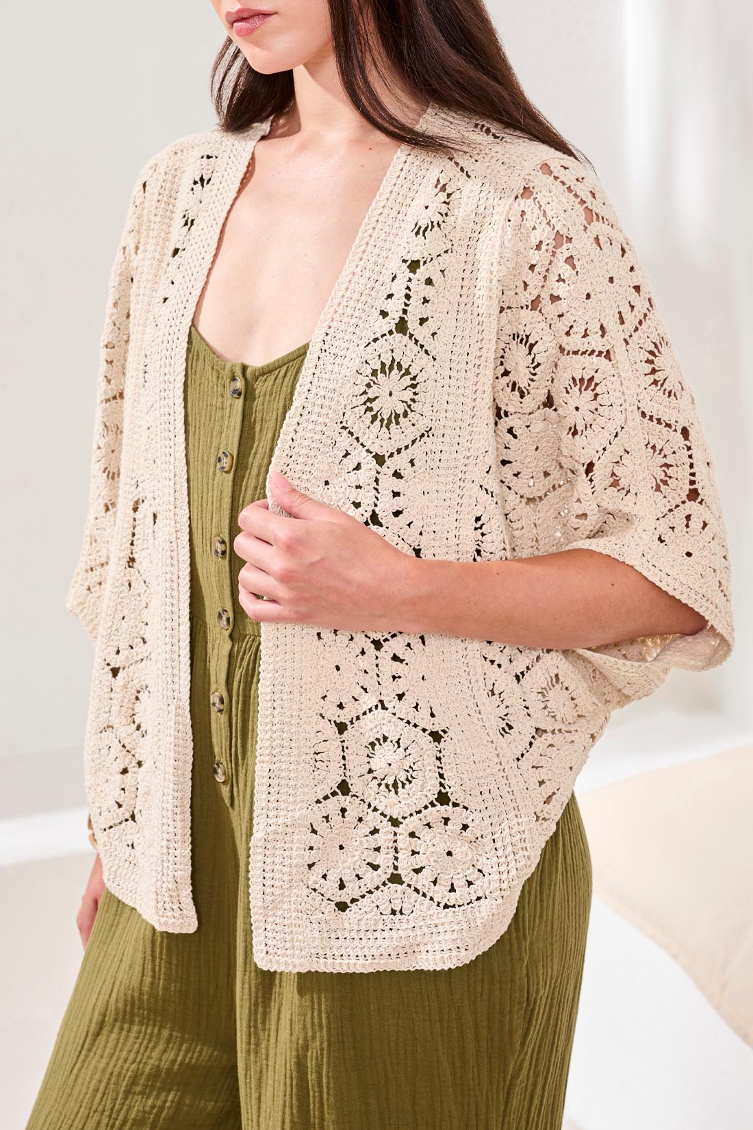 Crochet Cardigan Wrap by Tribal