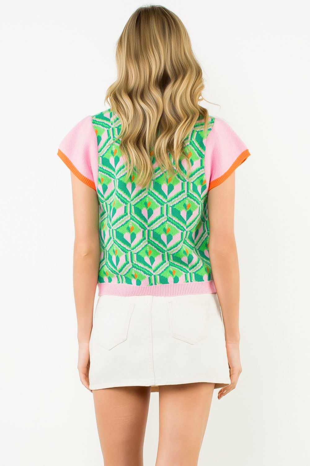Cap Sleeve Heart Sweater by THML