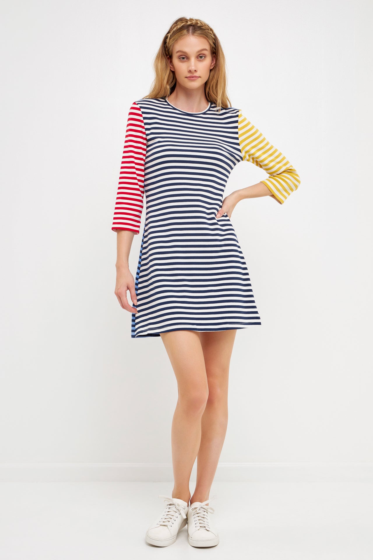 Striped Color Blocked Dress