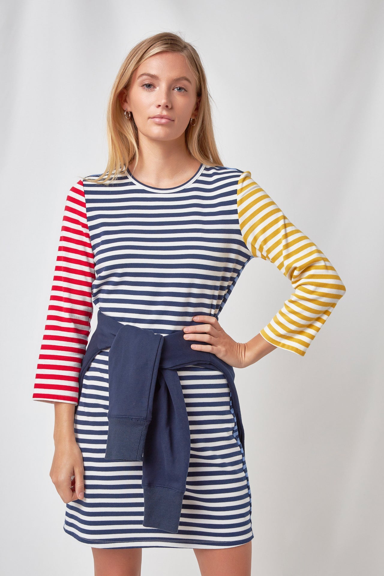 Striped Color Blocked Dress