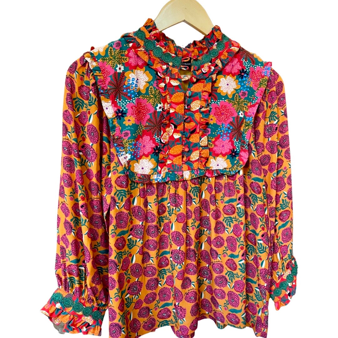 Abby Floral Top by Emily Lovelock