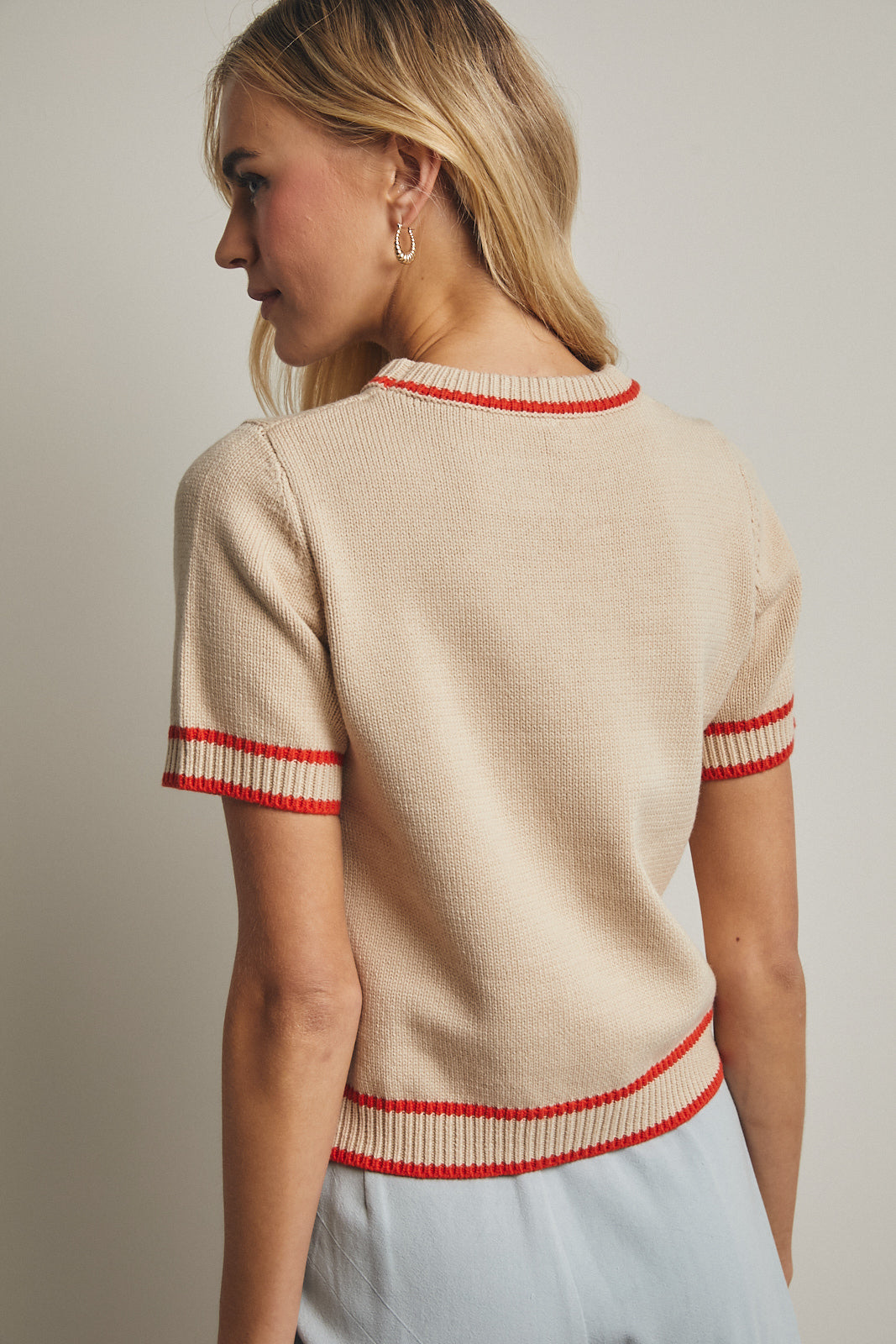 Georgia Short Sleeve Sweater Top