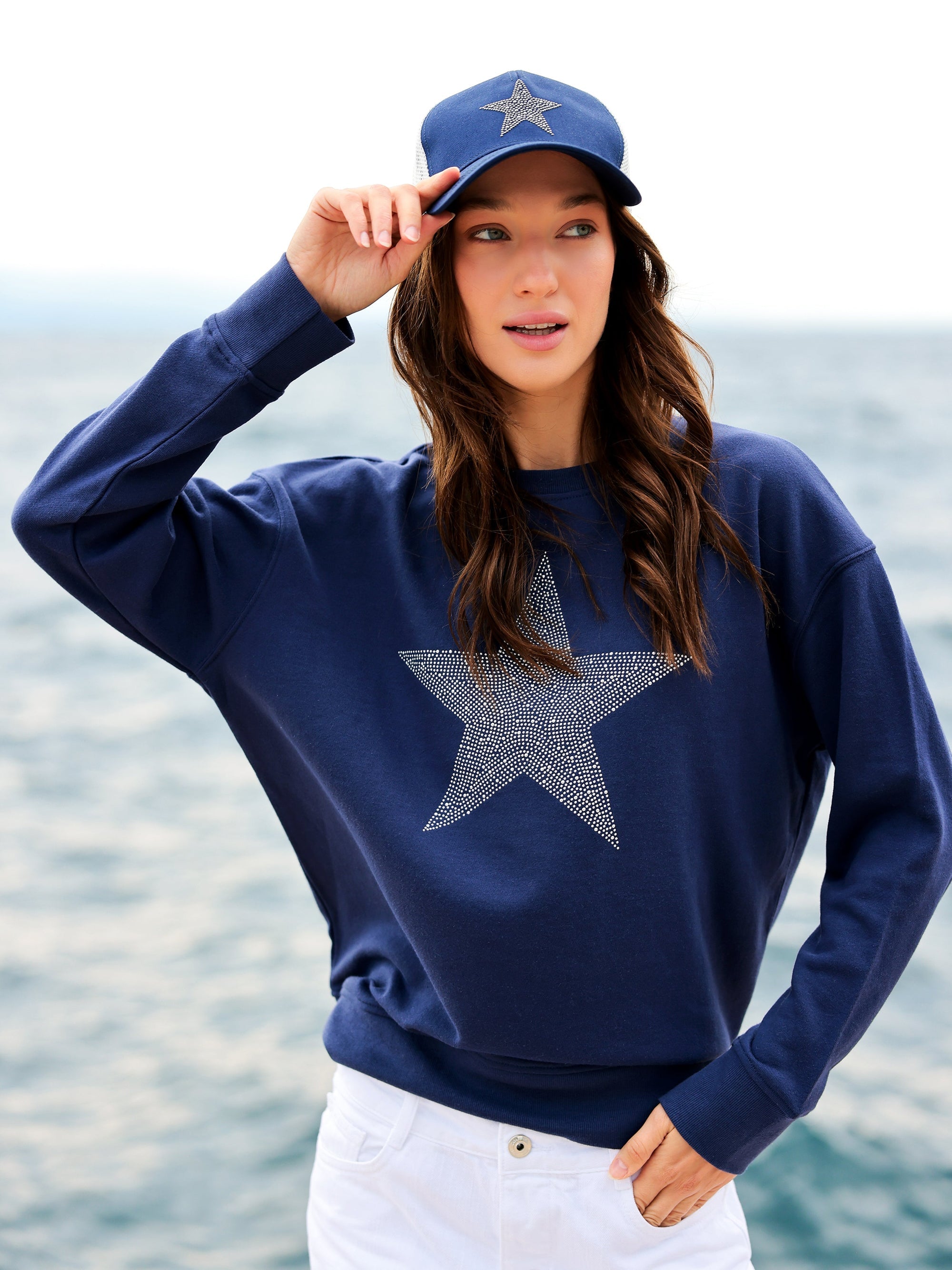 Star Patch Sweatshirt by Shiraleah