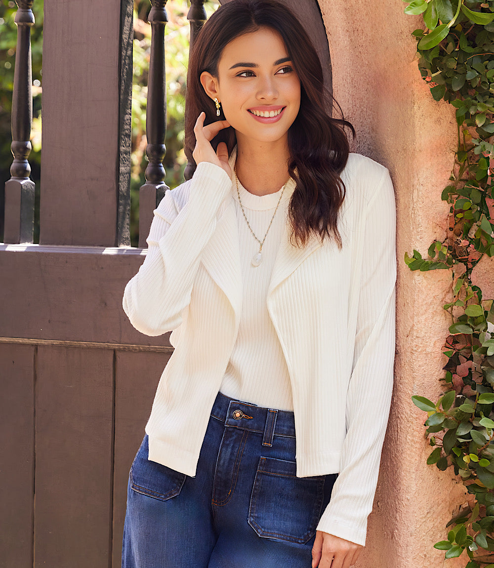 Casual Open Front Jacket