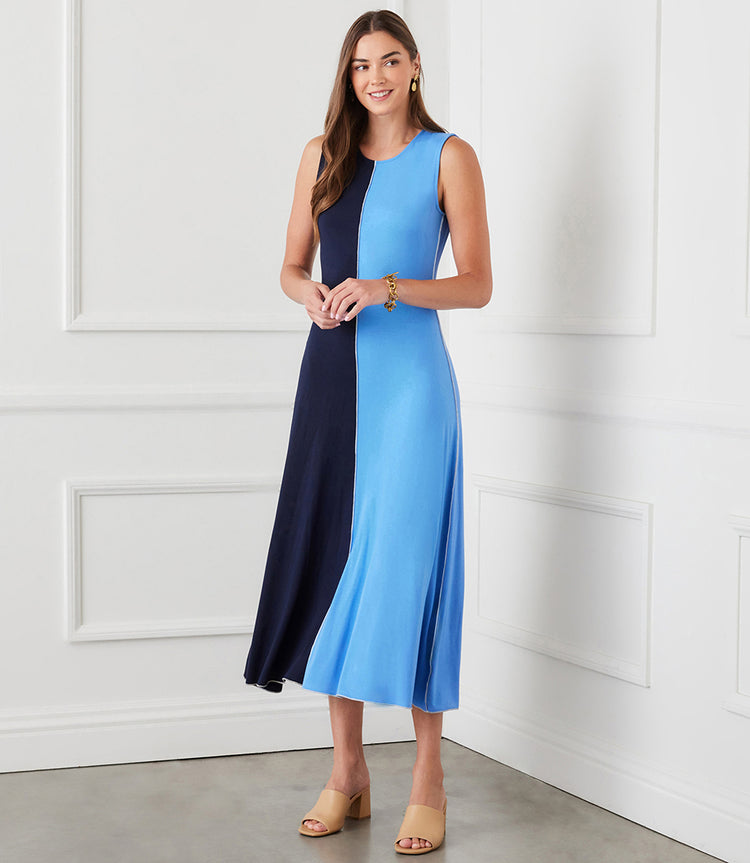 Colorblock Midi Dress