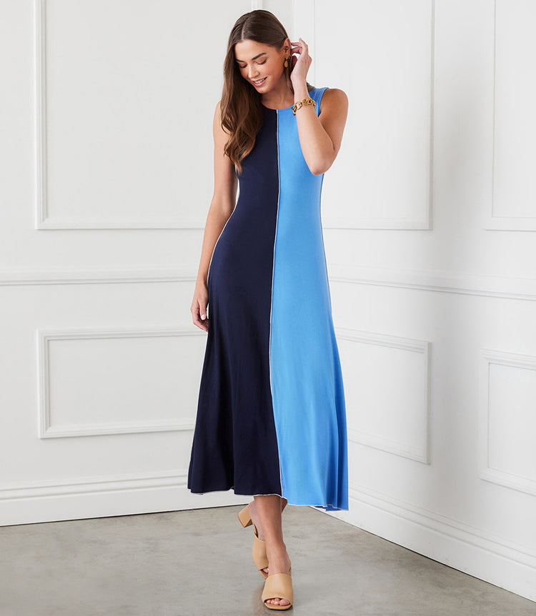 Colorblock Midi Dress